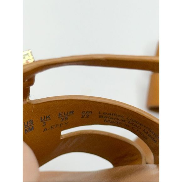 Franco Sarto Sandals Womens Size 5 Tan Effy Open Toe Leather Sandal - Picture 8 of 11